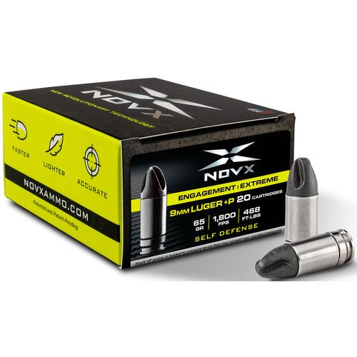 NovX 9EEPSS-20 Engagement/Extreme Self Defense  9mm Luger +P +P 65 gr Fluted 20 Bx/ 10 Cs