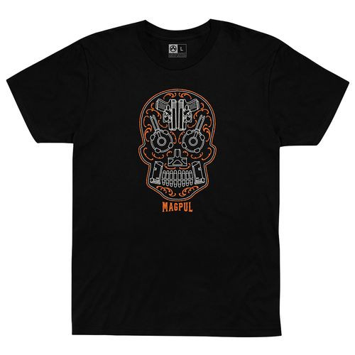 Magpul MAG12170013XL Sugar Skull Men's T-Shirt Black Short Sleeve 3XL