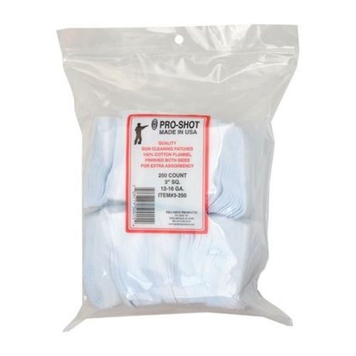 Pro-Shot 12-16 Gauge 3" SQ. 250CT. Patches 3-250
