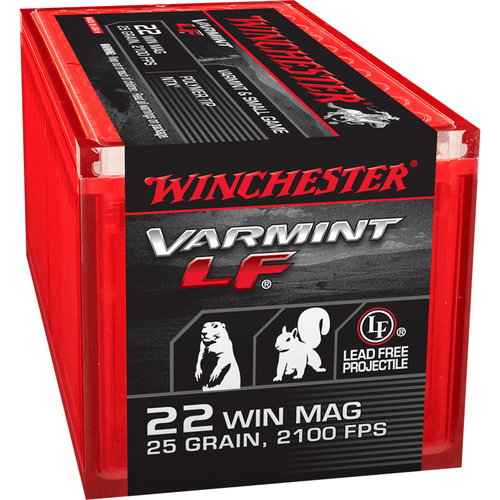 Winchester Ammo X22MHLF Varmint LF 22 WMR 25 gr Polymer Tip NTX 50 Per Box-020892102354 empty case