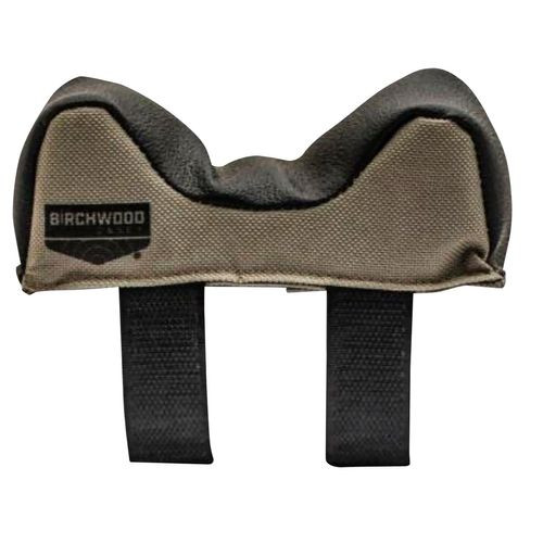 Birchwood Casey UFRBMED Universal Front Rest  made of Tan Polyester with Black Leather Top & Medium Style Design 5" L x 2" H x 2" W Dimensions