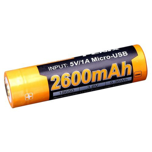 Fenix 182600 18650 Rechargeable 3.6V Lithium 2600 mAh