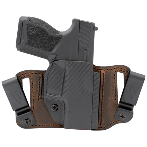 Versacarry INS201G19 Insurgent Deluxe IWB/OWB Brown Polymer Belt Clip Fits Glock 19 Right Hand