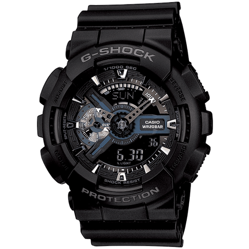 G-Shock GA110-1B Tactical Black Stainless Steel Bezel Watch - 145-215mm