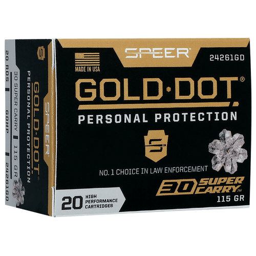 Speer Gold Dot Personal Protection 30 Super Carry 115 gr HP Handgun Ammo