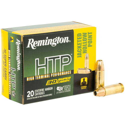 Remington HTP 30 Super Carry 100 gr JHP Handgun Ammo