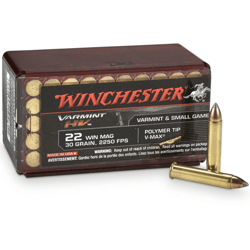 Winchester 22 WMR 30 gr V-Max VMX 50rd Box Rimfire Ammo