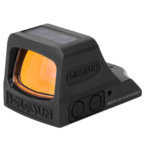 Holosun HE508TGRX2 HE508T-GR X2 Titanium 0.63 x 0.91 2 MOA Green Dot/32 MOA Green Circle Multi Reticle
