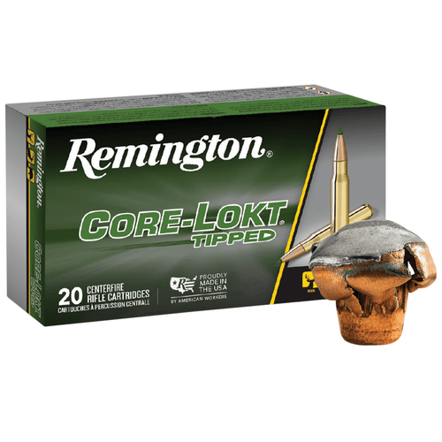 Remington Ammunition 29044 Core-Lokt Tipped 308 Win 165 gr Core Lokt Tipped 20 Per Box 10 Cs