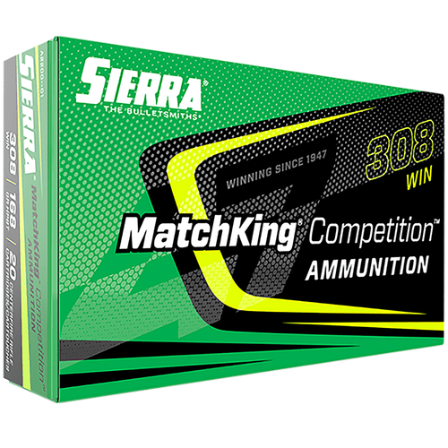 Sierra A220001 MatchKing Competition 308 Win 168 gr Sierra MatchKing BTHP 20 Per Box 10 Cs