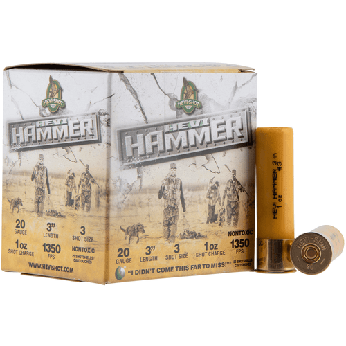 HEVI-Shot HS29003 HEVI-Hammer 20 Gauge 3" 1 oz 3 Shot 25 Per Box/ 10 Cs