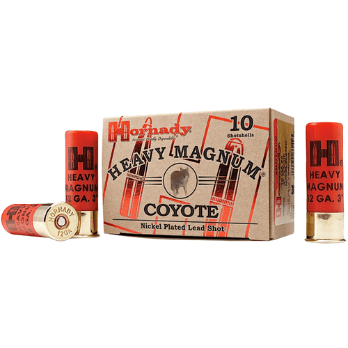 Hornady 86222 Heavy Magnum Coyote 12 Gauge 3" 1 1/2 oz 1300 fps Nickel Plated BB Shot 10 Bx 10 Cs