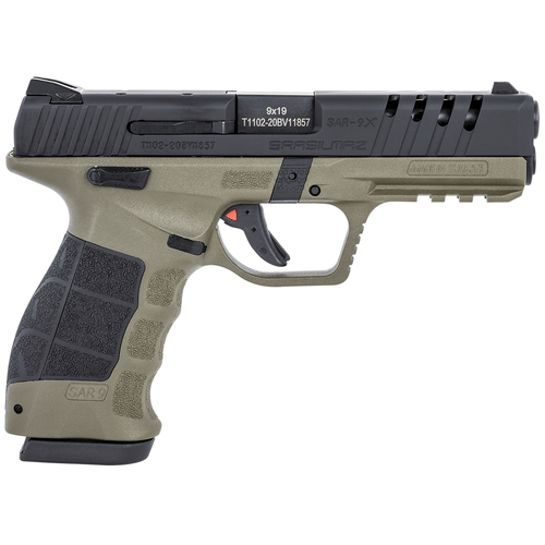 SAR USA SAR9X 9mm OD Green Semi Automatic Handgun