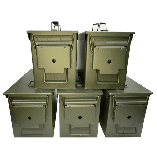 5 Pack BlackHawk M2A1 .50 Cal Green Ammo Can pyramid