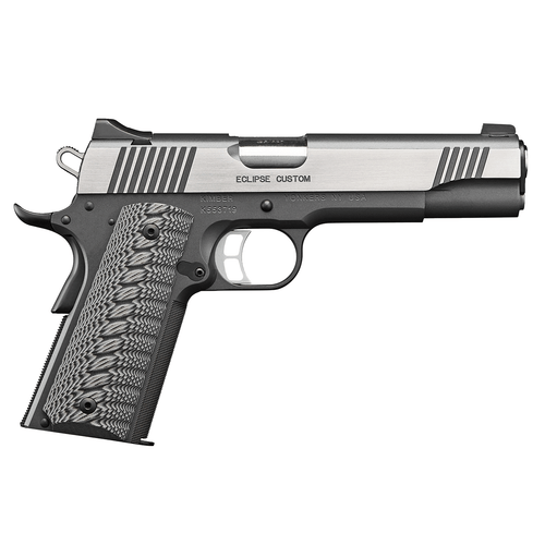 Kimber 1911 Eclipse Custom 10mm 5" 8+1 (NS) Stainless/Charcoal Gray Semi Automatic Pistol