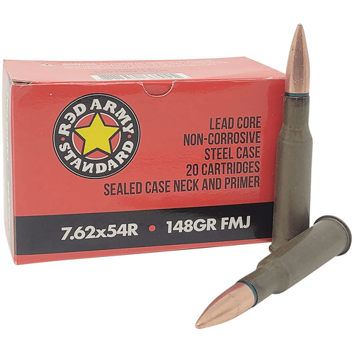 Red Army Standard 7.62x54mmR 148 gr Full Metal Jacket 20 Per Box