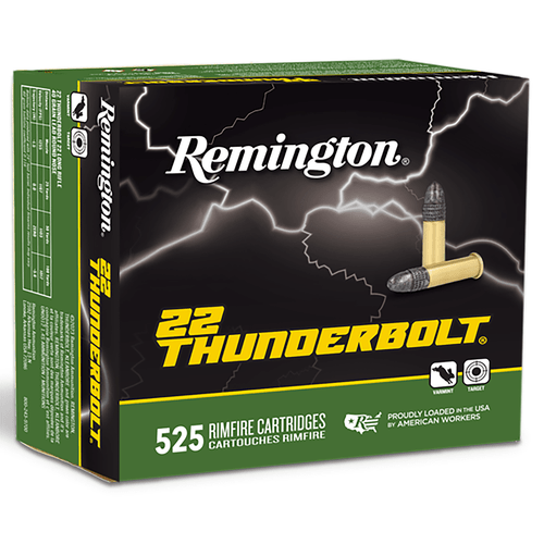 Remington Ammunition R21271 Thunderbolt Bulk 22 LR Rimfire 40 gr 525 Per Box