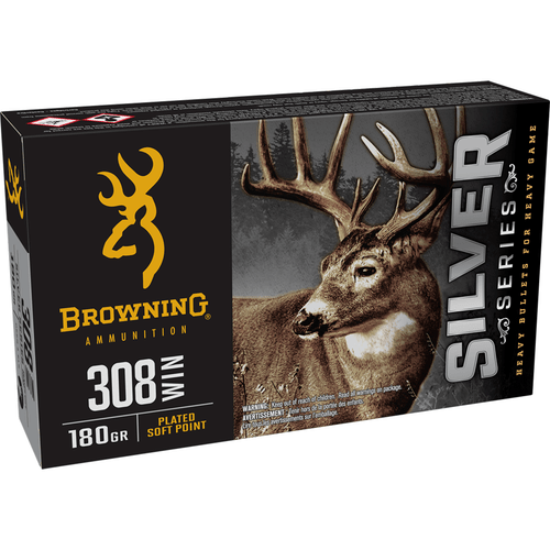 Browning Ammo B192603081 Silver 308 Win 180 gr 20 Per Box/ 10 Case