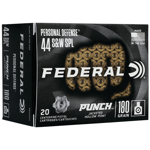 Federal PD44SP1 Premium Personal Defense 44 S&W Spl 180 gr Jacketed Hollow Point 20 Per Box-604544677546