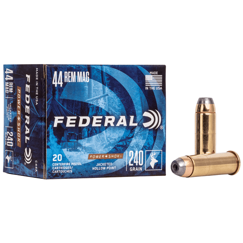 Federal C44A Power-Shok Handgun 44 Rem Mag 240 gr Jacket Hollow Point 20 Per Box/ 25 Case