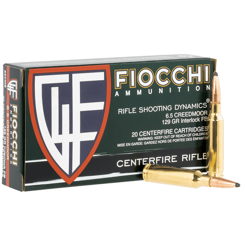 Fiocchi 65CMB Field Dynamics 6.5 Creedmoor 129 gr Pointed Soft Point 20 Per Box/ 10 Case