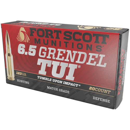 Fort Scott Munitions 65GR123SCV2 Tumble Upon Impact (TUI) Rifle 6.5 Grendel 123 gr Solid Copper Spun 20 Per Box/ 10 Case