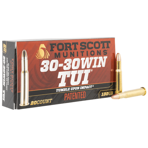 Fort Scott Munitions 3030130SCV Tumble Upon Impact (TUI) Rifle 30-30 Win 130 gr Solid Copper Spun 20 Per Box/ 25 Case