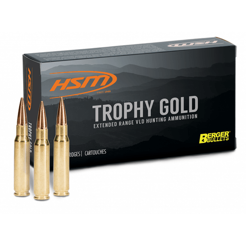 HSM 65X284140VLD Trophy Gold Extended Range 6.5x284 Norma 140 gr Berger Hunting VLD Match 20 Per Box/ 20 Case