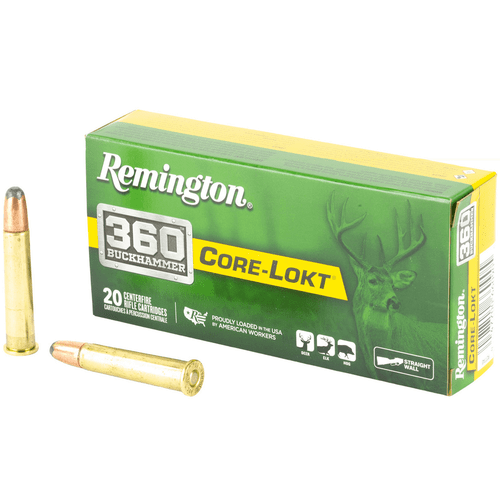 Remington Ammunition R27743 Core-Lokt 360 Buckhammer 200 gr Soft Point Core Lokt 20 Per Box/ 10 Case