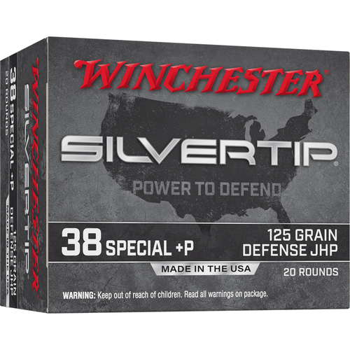 Winchester Ammo Silvertip 38 Special +P 125 gr Silvertip Jacket Hollow Point - W38PST