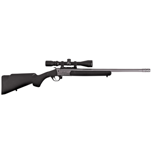 Traditions CRS-471130T Outfitter G3 Takedown 45-70 Gov 1rd 22", Stainless Cerakote Barrel/Rec, Black Synthetic Stock, Muzzle Brake, 3-9x40mm BDC Scope