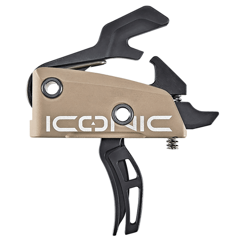 Rise Armament T22FDE Iconic Two-Stage Curved Trigger with 2 lbs Draw Weight & Flat Dark Earth Finish for AR-15, AR-10