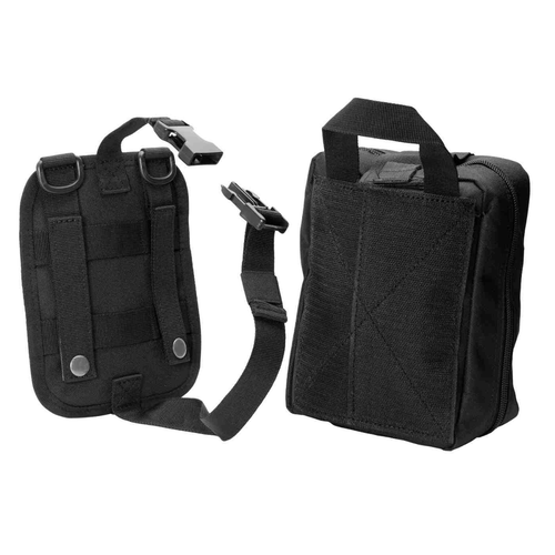 Adventure Medical Kits 20640303 MOLLE Bag Trauma Kit 2.0 Treats Injuries/Illnesses Black rear side view