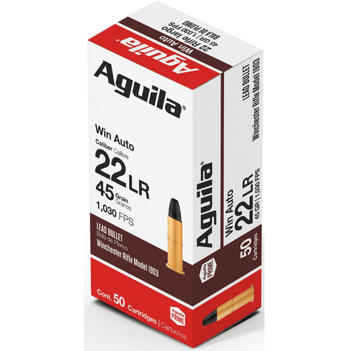 Aguila 1B220504 Target & Range Rimfire 22 Win 45 gr Lead Round Nose 50 Per Box/ 100 Case, box view