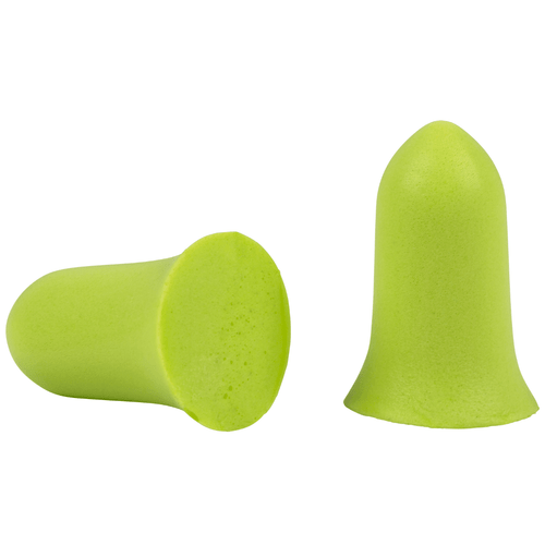 Allen 4136 Ultrax Tapered Foam Foam 32 dB Lime Green 6 Pair, front/side view