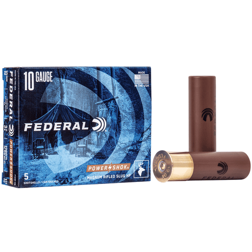 Federal Power-Shok 10ga 3-1/2" Rifled Slug 1-3/4oz 5 Rnd Box