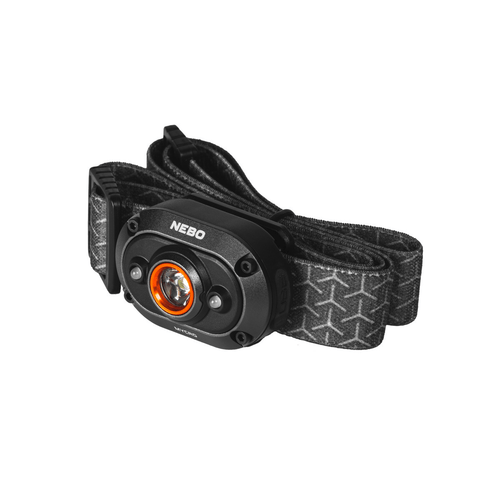 NEBO NEBHLP0011 Mcyro 400 Rechargeable Headlamp Black, front side view.