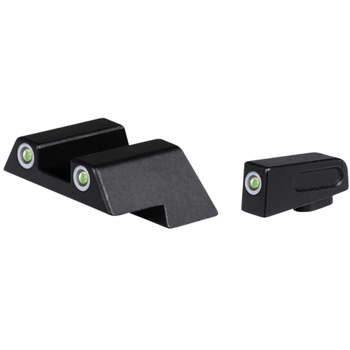 ATI ATINSGLOLF ATI Night Sight Glock Large Frame Black | Green Tritium with White Outline Front Sight Green Tritium with White Outline Rear Sight, Front/ Side View