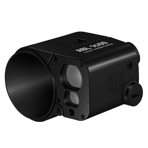 ATN ACMUABL1500 Auxiliary Ballistic Laser 1500 Black 1500 yds Max Distance Features Bluetooth, front side view.