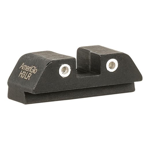 AmeriGlo GL8113R Classic Tritium Rear Sight for Glock Black | Green Tritium with White Outline Rear Sight, Rear View