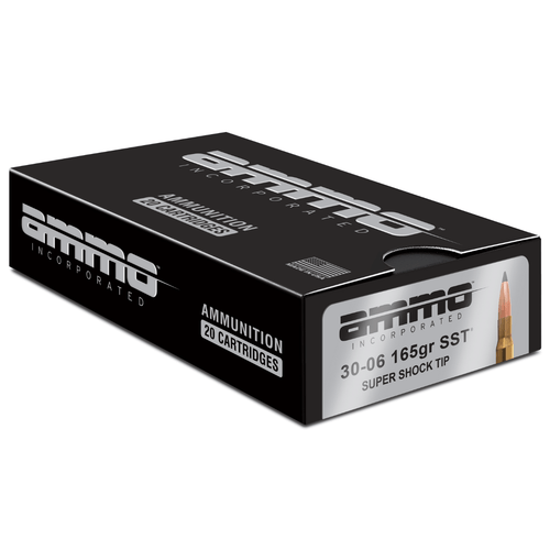 Ammo Inc 3006165SSTA20 Signature 30-06 Springfield 165 gr Super Shock Tip 20 Per Box/ 10 Case, Front Side View