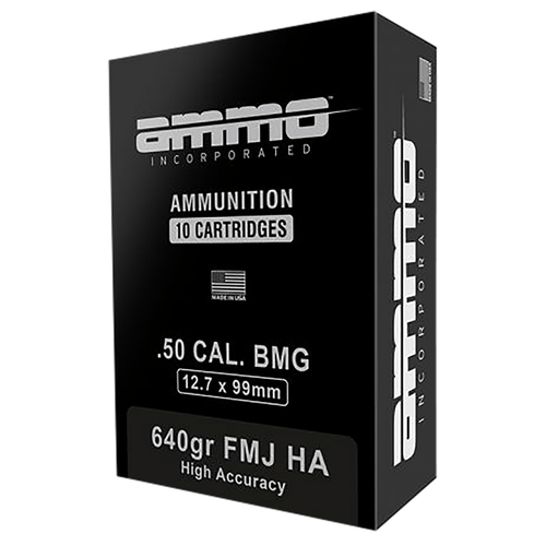 Ammo Inc 50BMG640HAA10 Signature 50 Cal 640 gr Full Metal Jacket 10 Per Box/ 5 Case, Package View