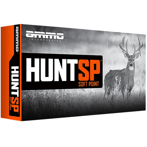 Ammo Inc 2225055SPA20 Hunt 22-250 Rem 55 gr Soft Point 20 Per Box/ 10 Case, Box Front View