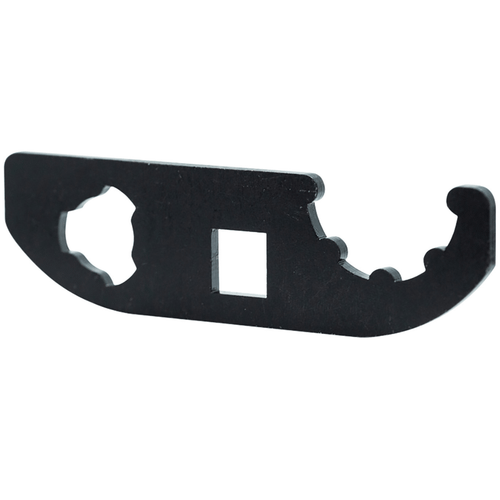 Angstadt Arms AA093LBCWR 3 Lug Wrench made of Steel with Black Nitride Finish & 1/2" Opening for Angstadt Arms QD Blast Shield, Front View