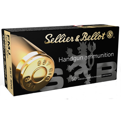 Sellier & Bellot Handgun 357 Sig 140 gr Full Metal Jacket - 50 Per Box/20 Case SB357SIG