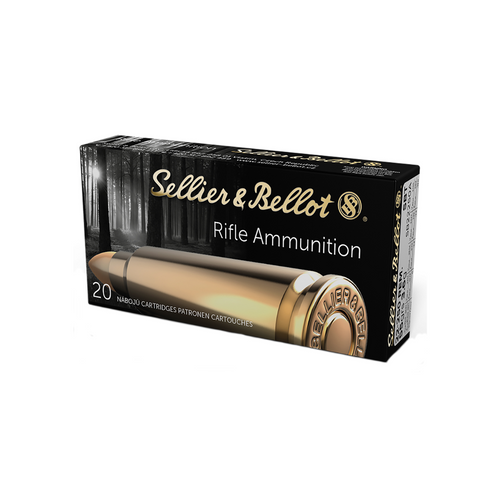 Sellier & Bellot 22-250 Rem 55 gr Sierra GameKing Boat Tail Soft Point Rifle Ammo - 20 Rounds Per Box, 25 Boxes Per Case - SB22250A