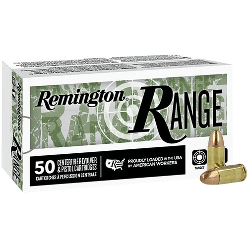 Remington Range 9mm Luger 124 gr Full Metal Jacket Handgun Ammo