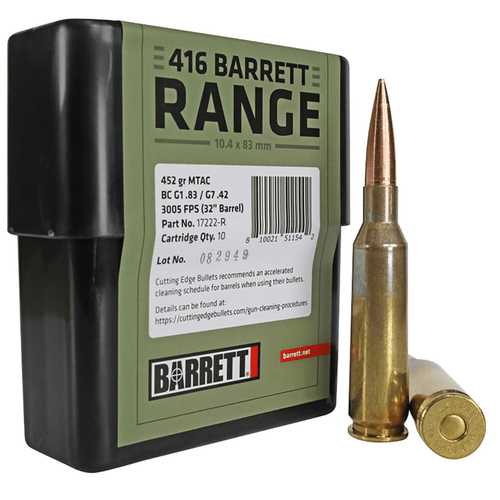 Barrett Range 416 Barrett 450 gr MTAC - 17222R, Package/Ammo View