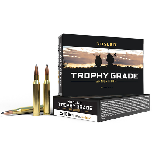 Nosler Trophy Grade 25-06 Rem 100 gr Spitzer Partition