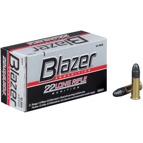 CCI 0021 Blazer High Velocity 22 LR 40 gr Lead Round Nose 50 Per Box